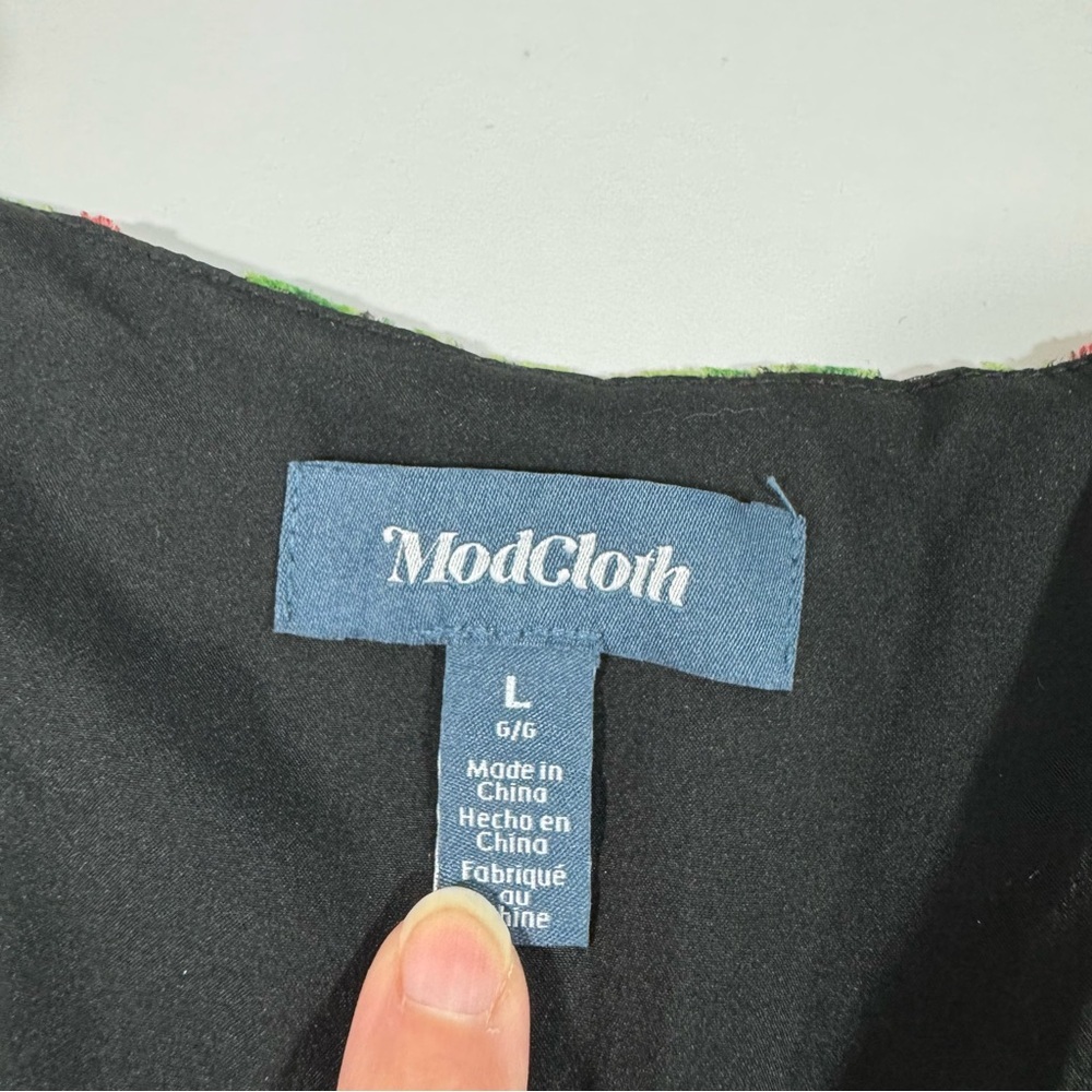New ModCloth Flutterly Fabulous A Line Dress Happy Holly Days - Picture 5 of 7
